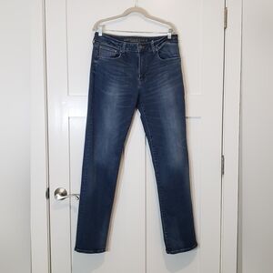 AEO Extreme Flex Original Straight Jeans Real Size 34X33 Whiskering Fadi…